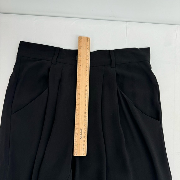 NWT EILEEN FISHER Black Silk Georgette Crepe Taper Ankle Pants Size XXS $258 - Picture 14 of 16